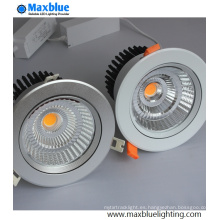 6-35W inclinable y mueble de plata COB LED techo Downlight